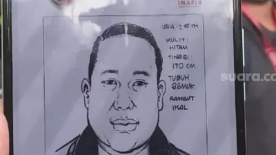 Sketsa penembak bos perusahaan pelayaran [Suara.com/Welly Hidayat]