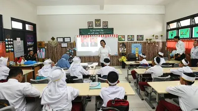 Menteri Keuangan Sri Mulyani Indrawati dalam sebuah kegiatan belajar mengajar/kemenkeu.go.id