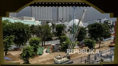 Ilustrasi suasana pembangunan konstruksi revitalisasi TIM, Jakarta Pusat/dok: republika