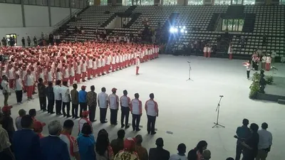 Pengukuhan Kontingan Indonesia untuk SEA Games 2019 (JPNN/Amjad)