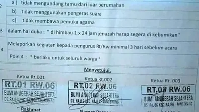 Surat edaran RW 06,  Perumahan Bumi Anugerah Sejahtera (Istimewa)
