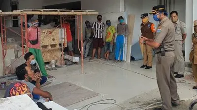 Pekerja Bangunan di Jakarta Barat Kena Teguran Satgas Covid-19 karena Langgar Protokol Kesehatan