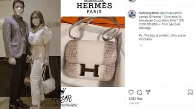 Syahrini Pakai Tas 2 Miliar (instagram.com/fashionsyahrini)