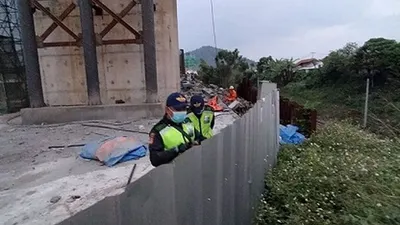 Lokasi TKA asal Tiongkok yang terjatuh. (ist)