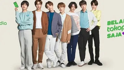Poster resmi BTS sebagai brand ambassador Tokopedia/Tokopedia
