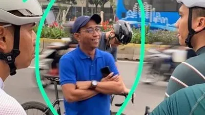 Foto Toto Prasetio, ASN yang berstatus tersangka setelah menabrak 7 pesepeda di Jalan Jenderal Sudirman, Sabtu pagi (28/12/2019), viral di media sosial.