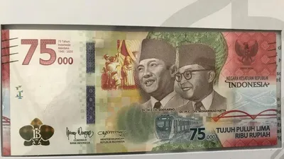 Gambar uang pecahan Rp75.000 yang beredar di media sosial/Istimewa