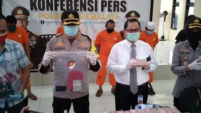 Polres Tasikmalaya gelar perkara terkait Rp2,9 miliar uang palsu. (Ayotasik.com/Irpan Wahab Muslim)