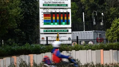 Salah satu alat pengukur kualitas udara di Jakarta (Antara/Wahyu Putro A)