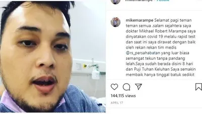 Unggahan terakhir Dokter Michael Robert Marampe. (instagram/mikemarampe)