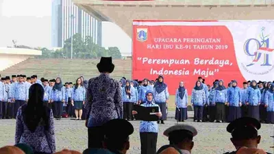 Pemprov DKI Jakarta menggelar Peringatan Hari Ibu (PHI) ke-91 di Silang Selatan Monas, Jakarta Pusat, pada Senin (23/12/2019) pagi.  (Ayojakarta.com/Aprilia Rahapit)