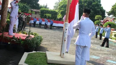 Suasana upacara UT ke-75 RI di Kepulauan Seribu/ dok