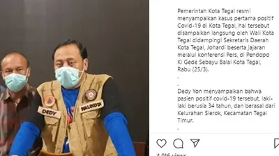 Walikota Tegal,  Dedy Yon Supriyono. Instagram: @pemkot.tegal