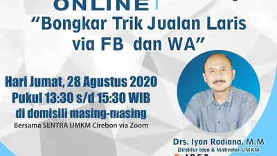 Yuk daftar jadi Peserta Bincang Jumat Bisnis Online bagi UMKM Cirebon