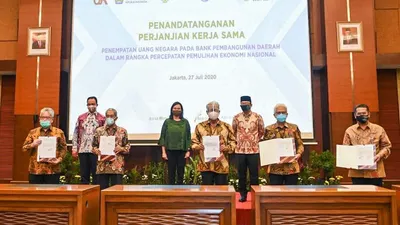 Penandatangan Kerja Sama Penempatan Dana Pemulihan Ekonomi Nasional di Bank Pembangunan Daerah