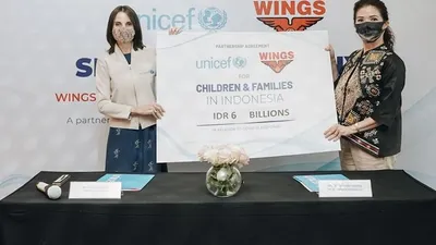 Penandatanganan nota kesepahaman Wings Group Indonesia dengan Unicef/Istimewa