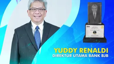 Dirut bank bjb Yuddy Renaldi dianugerahi gelar Bankers of The Year 2020. (dok)