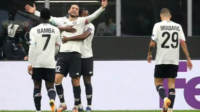 LIGA EUROPA: Hattrick Yusuf Yacizi Bawa Lille Permalukan Milan di San Siro
