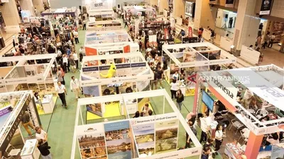SPH Golf Travel Fair pada 22-24 Maret 2019 di Takashimaya Shopping Center, Singapura. (Antara)