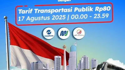 HUT RI Ke-80: Tarif Transportasi Publik Jakarta Cuma Rp80, Cek Jadwal Berlakunya di Sini