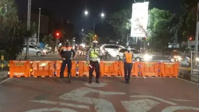 Ilustrasi Penutupan Jalan Sementara di Jakarta Utara.
