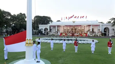 Upacara HUT RI Ke-80 di Istana Negara.