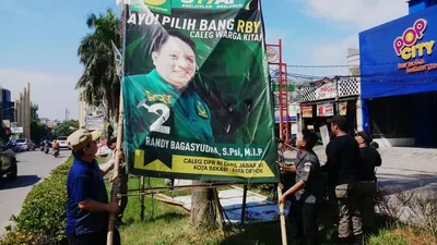 Penurunan APK di masa tenang pemilu, Minggu (14/4/2019). (Dok. Panwascam Bekasi Selatan).