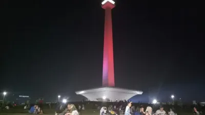 Monas malam hari (Antara)