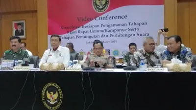 Rakorsus Menkopolhukam Jelang Pemilu (Antara)