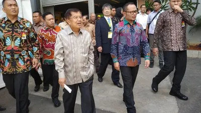 Jusuf Kalla membuka Talent Fest dan Bursa Kerja Nasional 2019. (Antara)