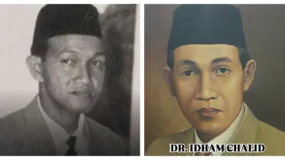 Ketua DPR RI Termiskin, Idham Chalid (Sumber: Kolase Instagram @merindink dan @indonesiawonderful80)