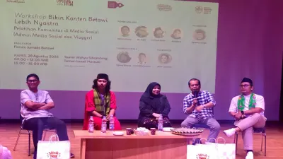 Forum Jurnalis Betawi dan Lembaga Kebudayaan Betawi Gelar workshop “Bikin Konten Betawi Lebih Nyastra