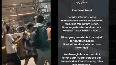 FIX HOAX! Viral Video Penjarahan Mal Atrium Senen oleh Massa Demo 29 Agustus 2025 