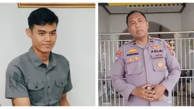 Argi Budiansyah dan Pak Purnomo (Sumber: Kolase Instagram @commuterline dan  @purnomopolisibaik)