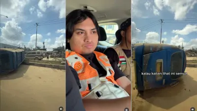 Relawan, Bang Ale, Kunjungi Wilayah Aceh Tamiang. (Sumber: Instagram.com/@saktimandragunaa)