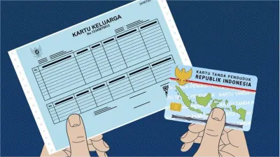 Ilustrasi Kartu Keluarga dan KTP (Sumber: Facebook.com/@DKIJakarta)