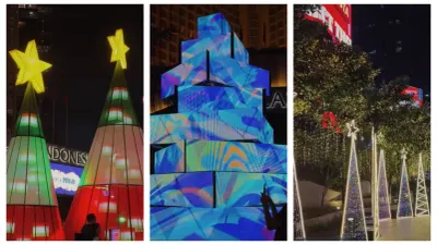 Jakarta Light Festival di Bundaran HI (Sumber: TikTok @vibin.everywhere)
