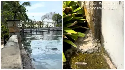 Viral! Video Tanggul Pantai Mutiara Jakarta Utara, Ada Aliran Kecil Masuk Pemukiman Warga