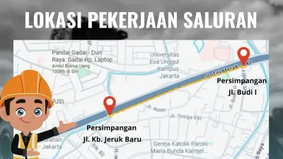 Rekayasa Lalu Lintas Pembangunan Saluran Jalan Arjuna Selatan Kecamatan Kebon Jeruk, Berlaku hingga 5 Desember 2025
