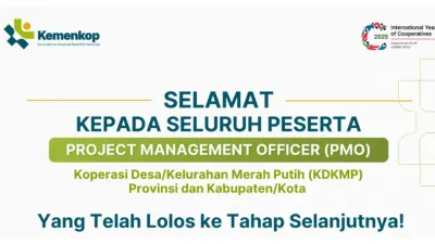 Hasil Pengumuman Tahap Selanjutnya Seleksi PMO Kemenkop (Sumber: Instagram @kemenkop)