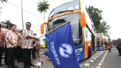 Inovasi baru dari Pemprov DKI Jakarta untuk dunia pariwisata, hadirnya layanan Bus Open Top Tour Jakarta Heritage. (Sumber: beritajakarta.id | Foto: beritajakarta.id)