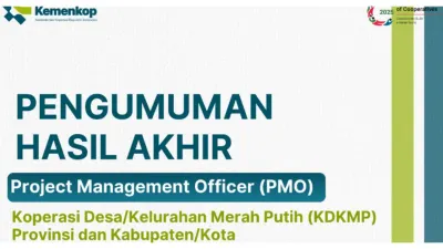 Hasil Akhir Seleksi Calon Project Management Officer (PMO) Kemenkop Resmi Diumumkan (Sumber: Instagram @kemenkop)
