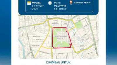 Warga DKI Jakarta Hindari Kawasan Monas! Rekayasa Lalu Lintas Acara Doa Bersama HUT TNI ke-80 