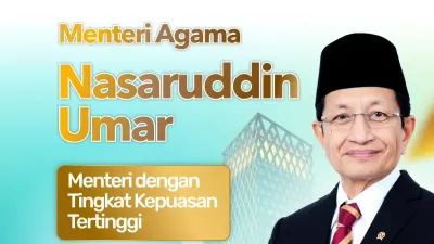 Menteri Agama Nasaruddin Umar Dapat Penghargaan Publik Tertinggi Versi Poltracking