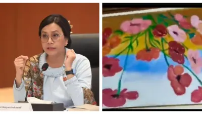 Kala Sri Mulyani Patah Hati, Usai Lukisan Bunga Miliknya Dijarah: Saya Lukis 17 Tahun Lalu Hasil...