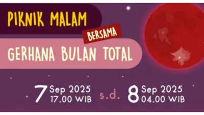 Warga Jakarta Merapat! Yuk Ikut Piknik Malam Bersama Gerhana Bulan Total 7 September 2025, Segera Daftar Jangan Sampai Ketinggalan, Kuota Terbatas
