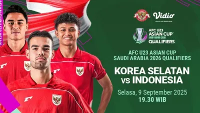GRATIS! Link Live Streaming Indonesia VS Korea Selatan Kualifikasi Piala Asia U23 2026 Malam Ini, Kick Off Jam 19.30 WIB Tinggal KLIK