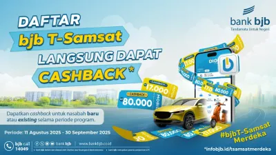 Cashback Pajak Kendaraan, Bank bjb Luncurkan bjb T-Samsat Merdeka