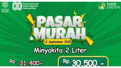 Jadwal Pasar Murah di Jakarta 12 September 2025, Minyak Goreng Mulai dari Rp15 Ribuan, Cek Lokasinya