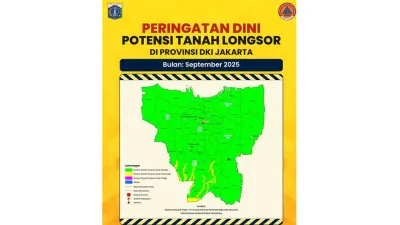 PERINGATAN DINI! Potensi Tanah Longsor di DKI Jakarta Bulan September 2025, Cek Wilayah Mana Saja
